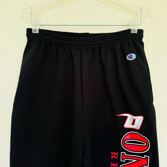 Champion Oneonta Red Dragons Mens Black Open Bottom Cotton Sweatpants Sz Medium - Picture 2 of 9